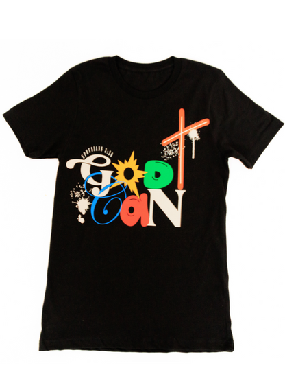 ABSTRACT GOD CAN TEE - BLACK