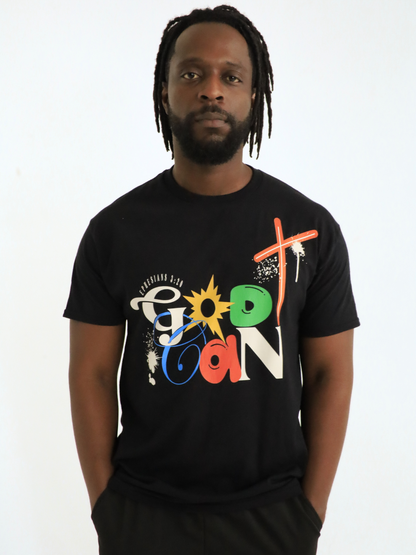 ABSTRACT GOD CAN TEE - BLACK