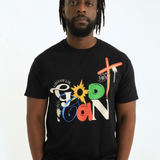 Abstract God Can Tee- Black