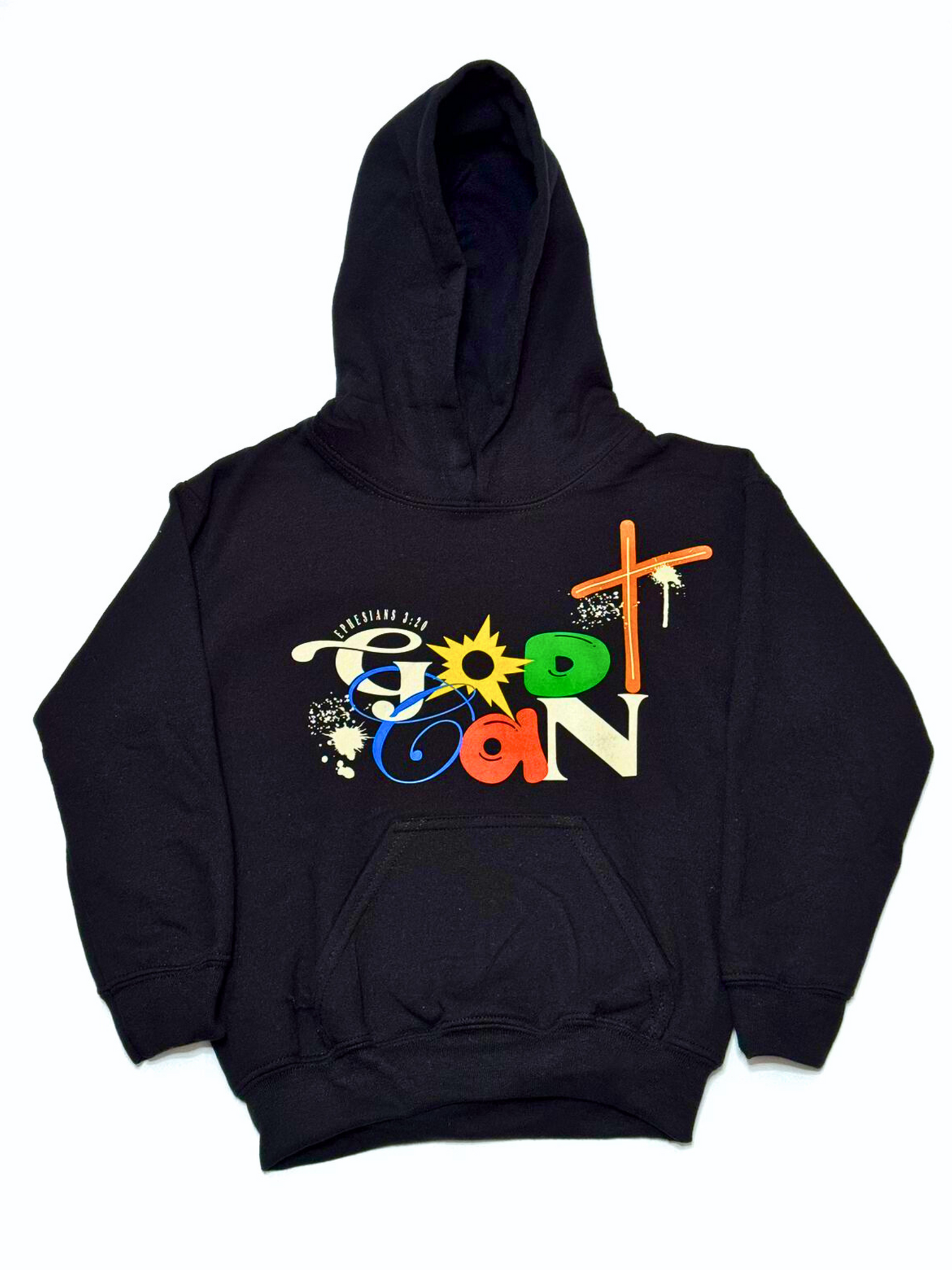 KIDS ABSTRACT GOD CAN HOODIE-BLACK