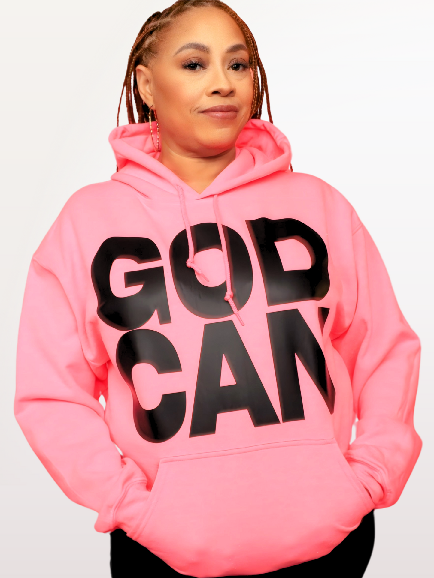 God Can Hoodie - Pink